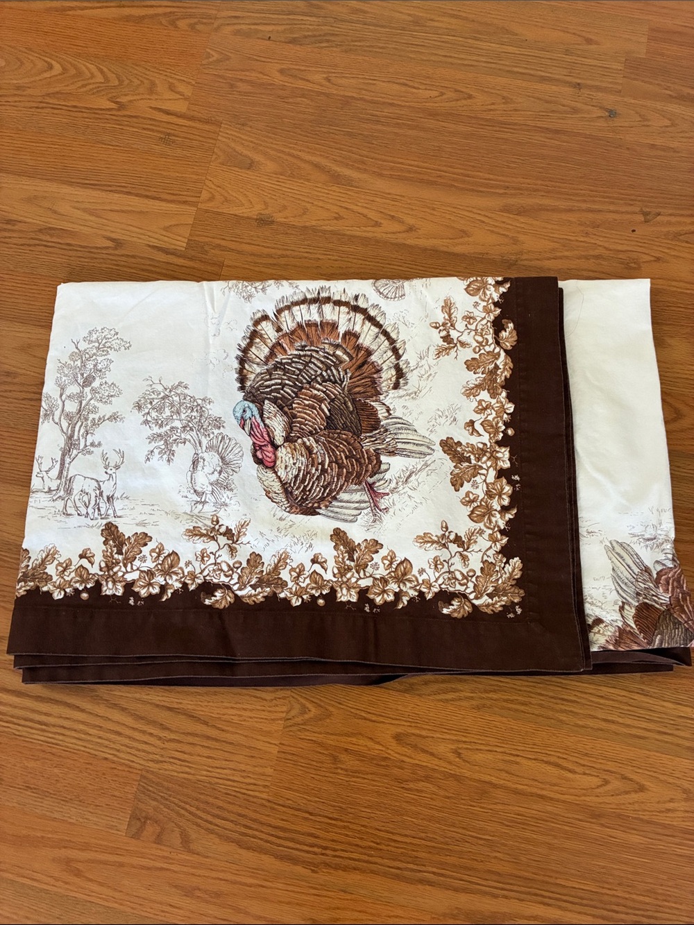 Williams Sonoma Plymouth Turkey Tablecloth 70"x 108”